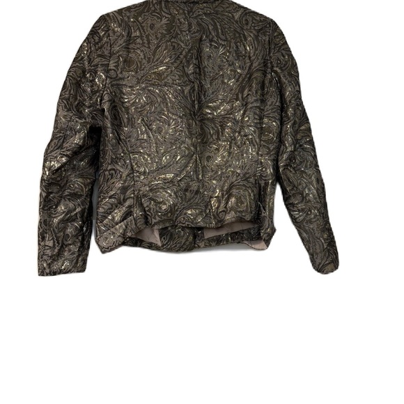 H&M Women’s Metallic Paisley Jacket Size 10 - Picture 2 of 4